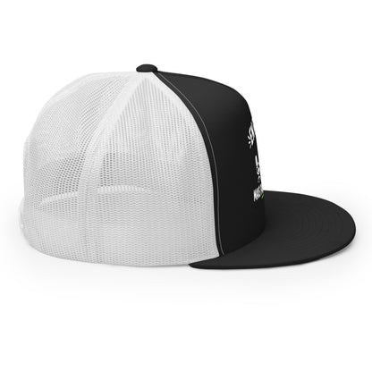 Casquette Trucker, brodée « En réunion mais pas vraiment », en Noir, image 14