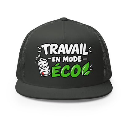 Casquette Trucker, brodée « travail en mode éco », vue de face, image 9