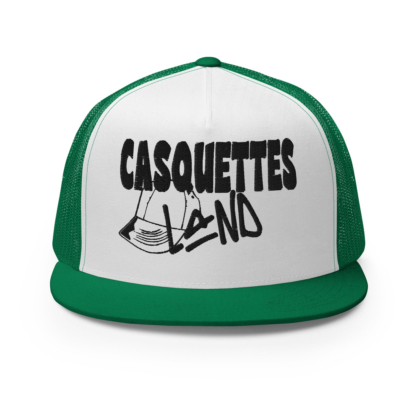 Casquette Trucker de couleur verte "Casquettes Land"