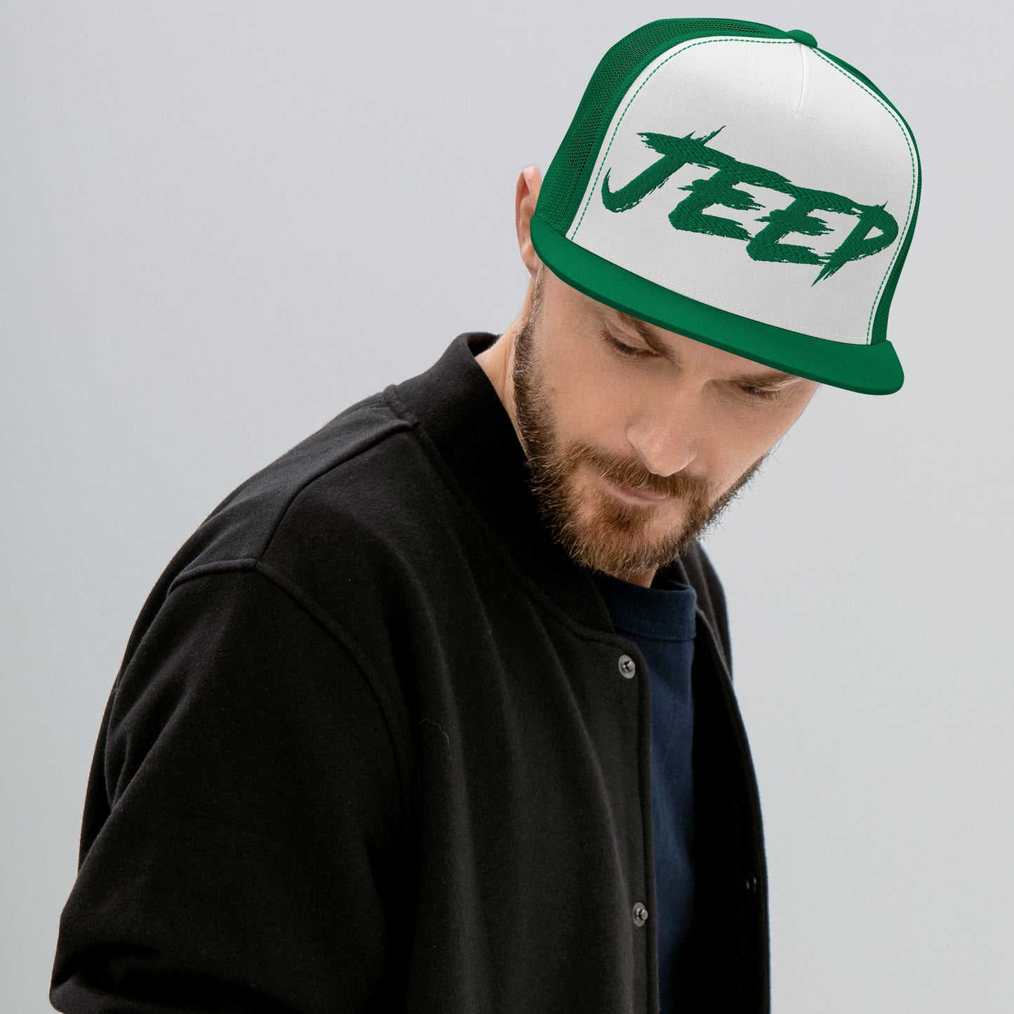 Casquette Trucker de couleur verte "Jeep"