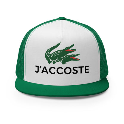 Casquette Trucker, brodée « J'accoste », vue de face, image 25