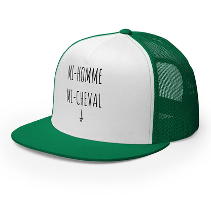 Casquette Trucker, brodée « Mi-Homme / Mi-Cheval », vue de trois quarts, image 28
