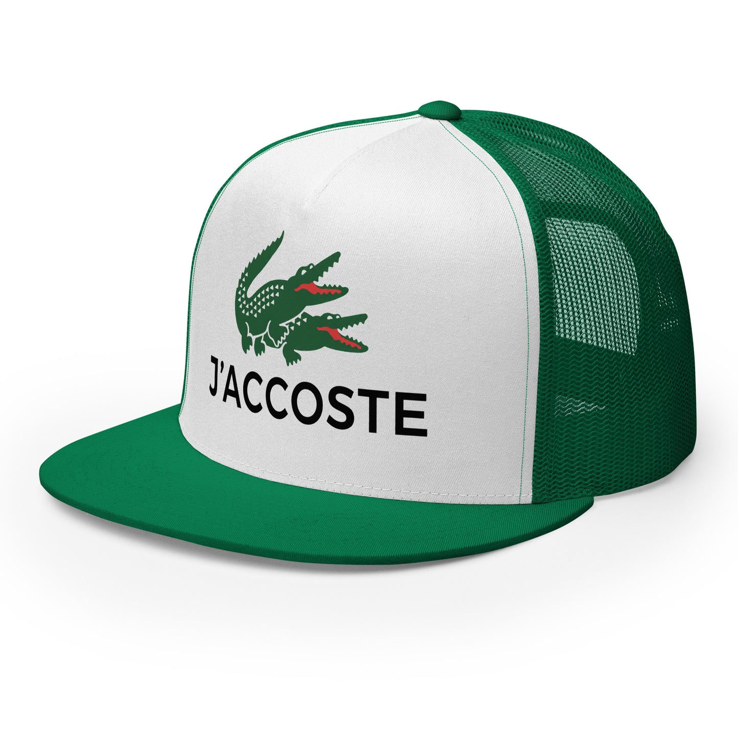 Casquette Trucker, brodée « J'accoste », vue de trois quarts, image 28