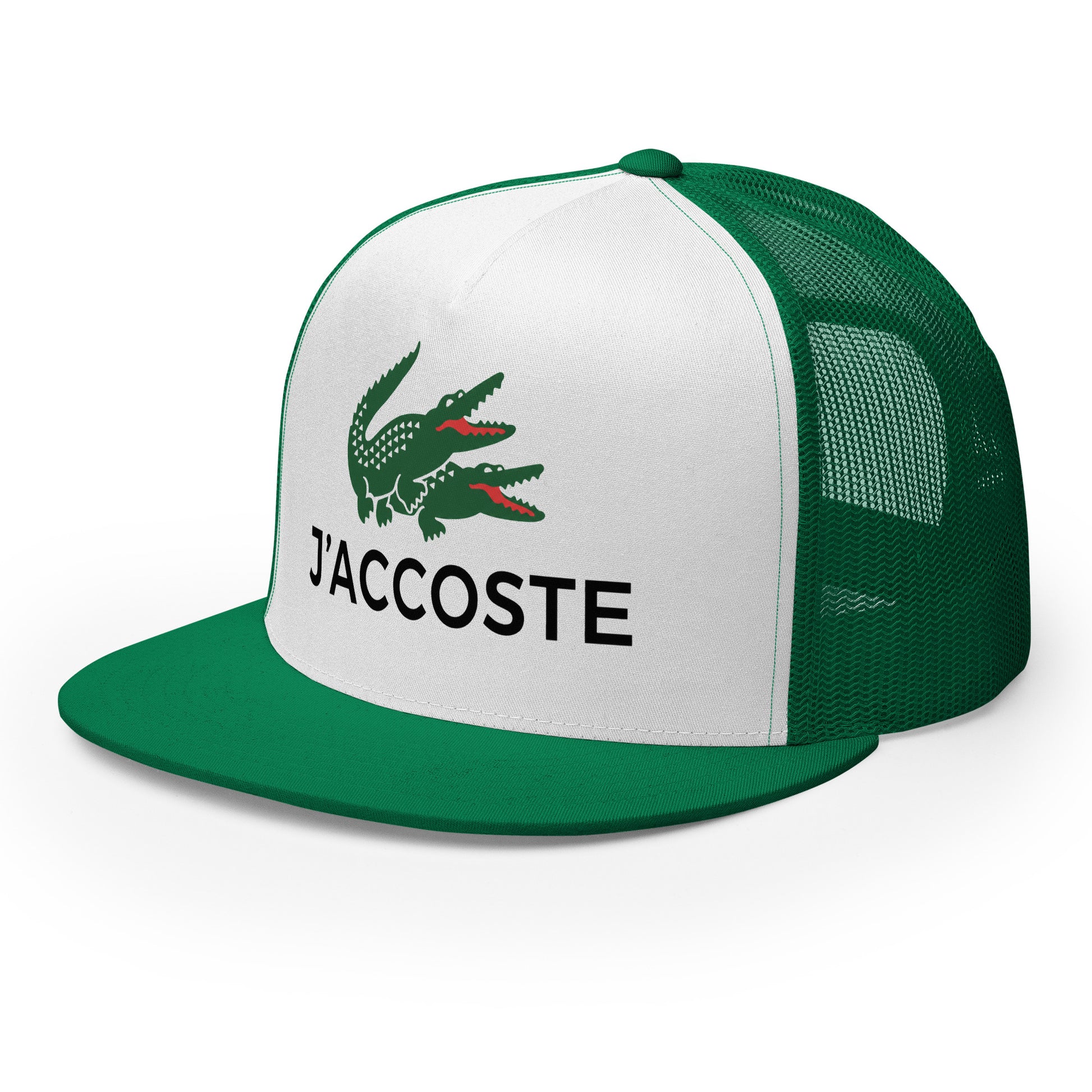 Casquette Trucker, brodée « J'accoste », vue de trois quarts, image 28