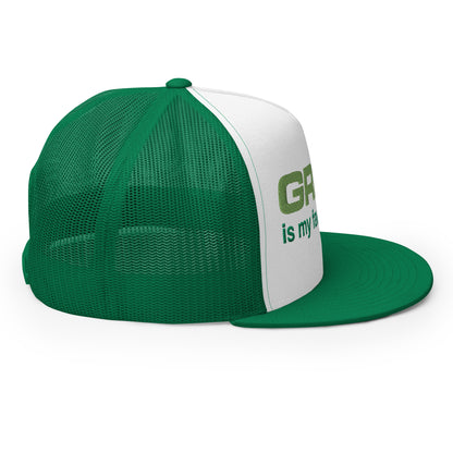 Casquette Trucker de couleur verte "Green is my Color Favorite"