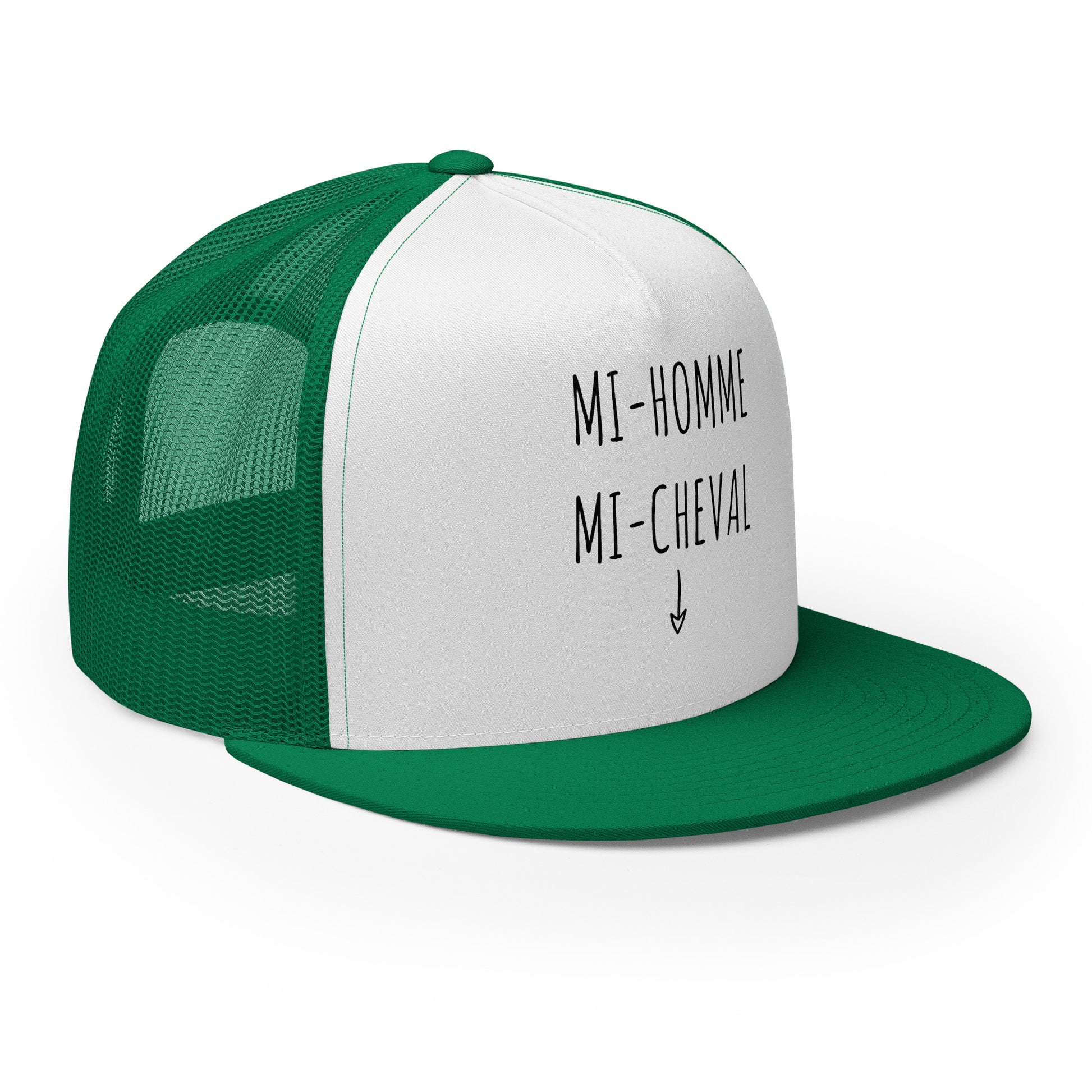 Casquette Trucker, brodée « Mi-Homme / Mi-Cheval », vue de trois quarts, image 30