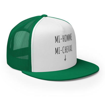 Casquette Trucker, brodée « Mi-Homme / Mi-Cheval », vue de trois quarts, image 30