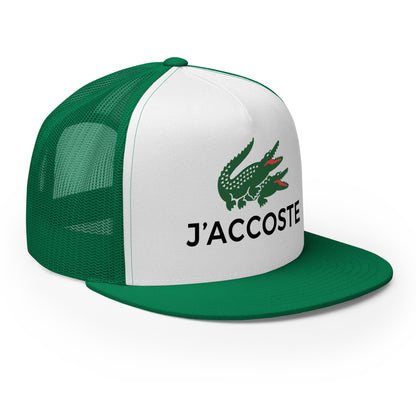 Casquette Trucker, brodée « J'accoste », vue de trois quarts, image 30
