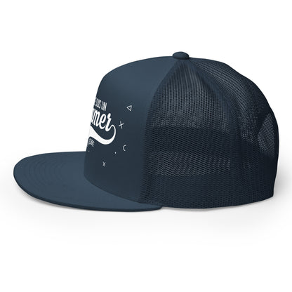 Casquette Trucker, brodée « Je suis un gamer qui déchire », en Bleu Marine, image 16