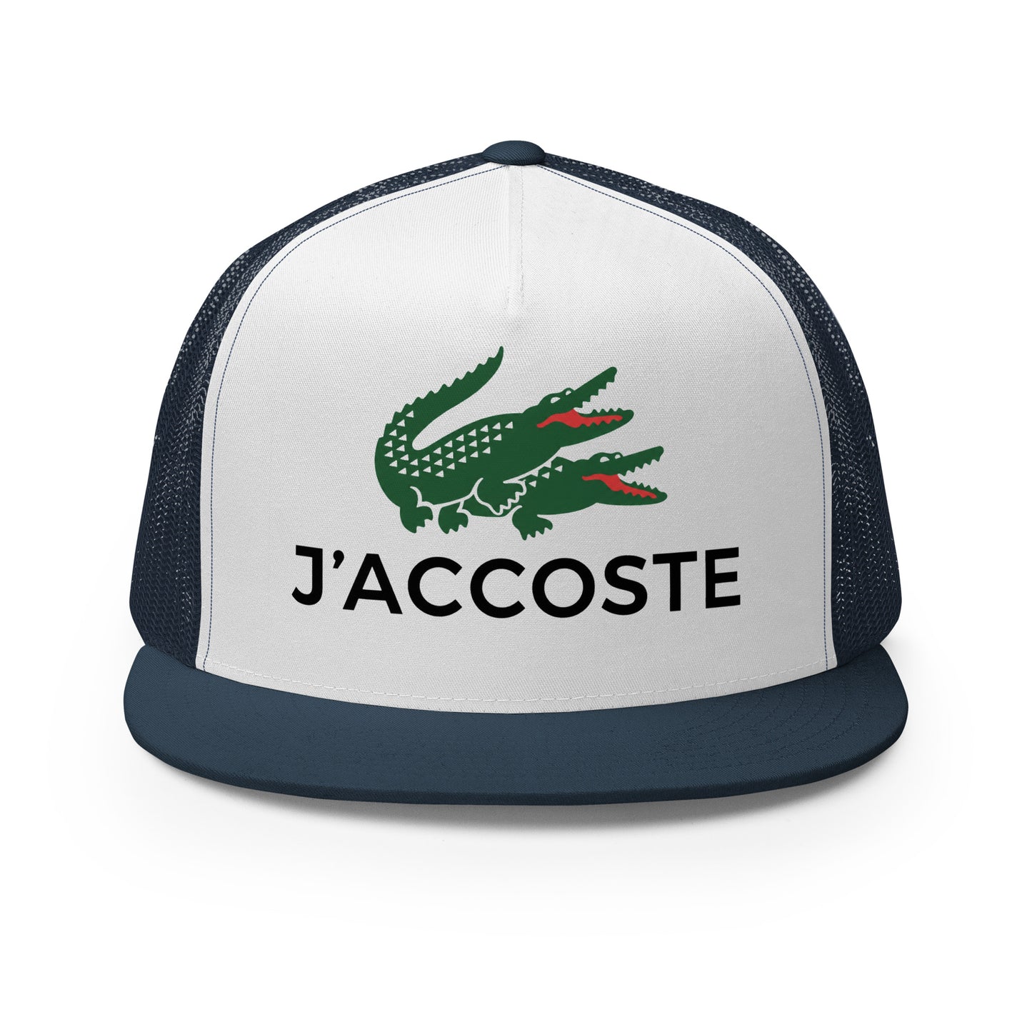 Casquette Trucker, brodée « J'accoste », vue de face, image 13