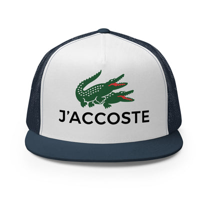 Casquette Trucker, brodée « J'accoste », vue de face, image 13