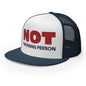 Casquette Trucker de couleur bleu marine "Not A Morning Person"