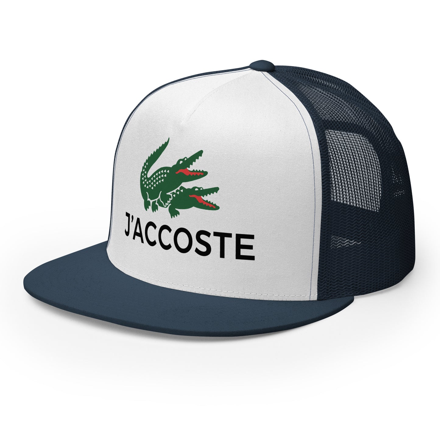 Casquette Trucker, brodée « J'accoste », vue de trois quarts, image 16