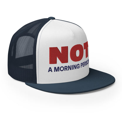 Casquette Trucker de couleur bleu marine "Not A Morning Person"