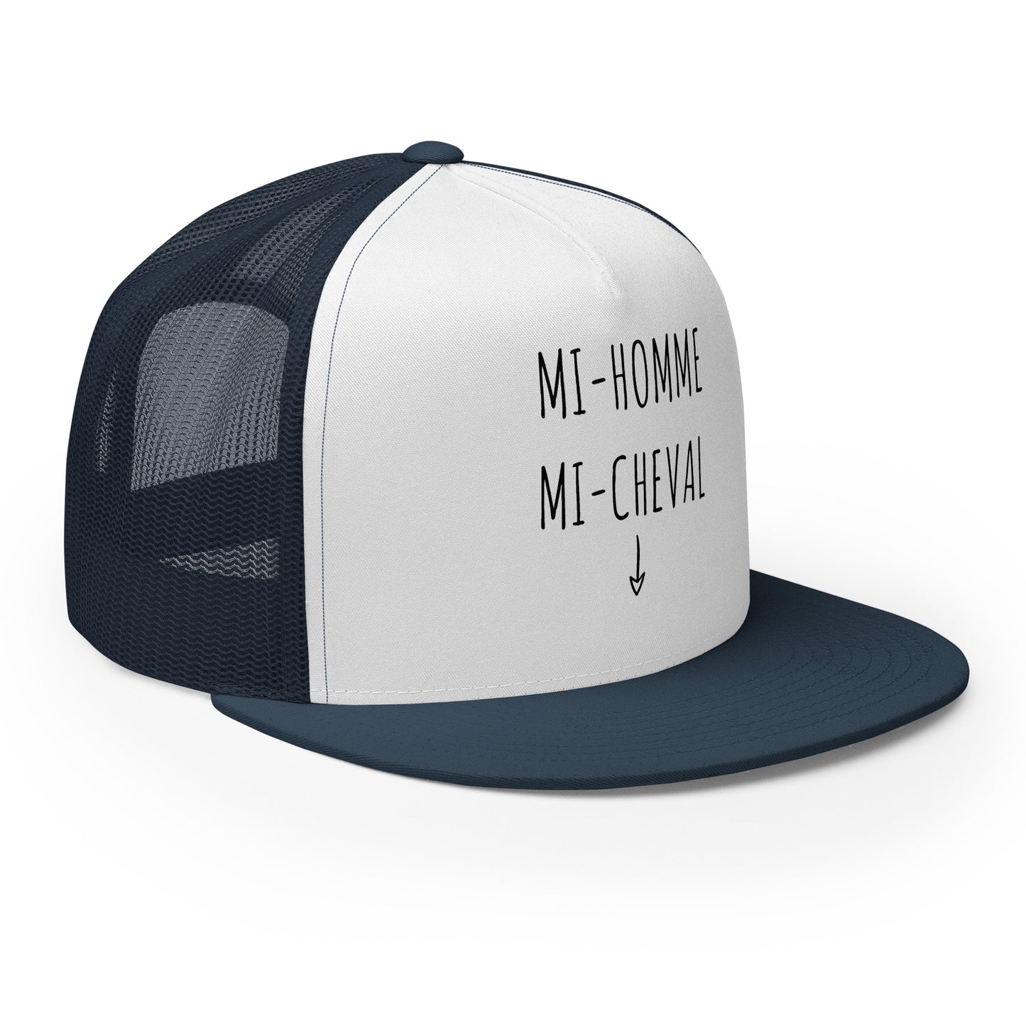 Casquette Trucker, brodée « Mi-Homme / Mi-Cheval », vue de trois quarts, image 18