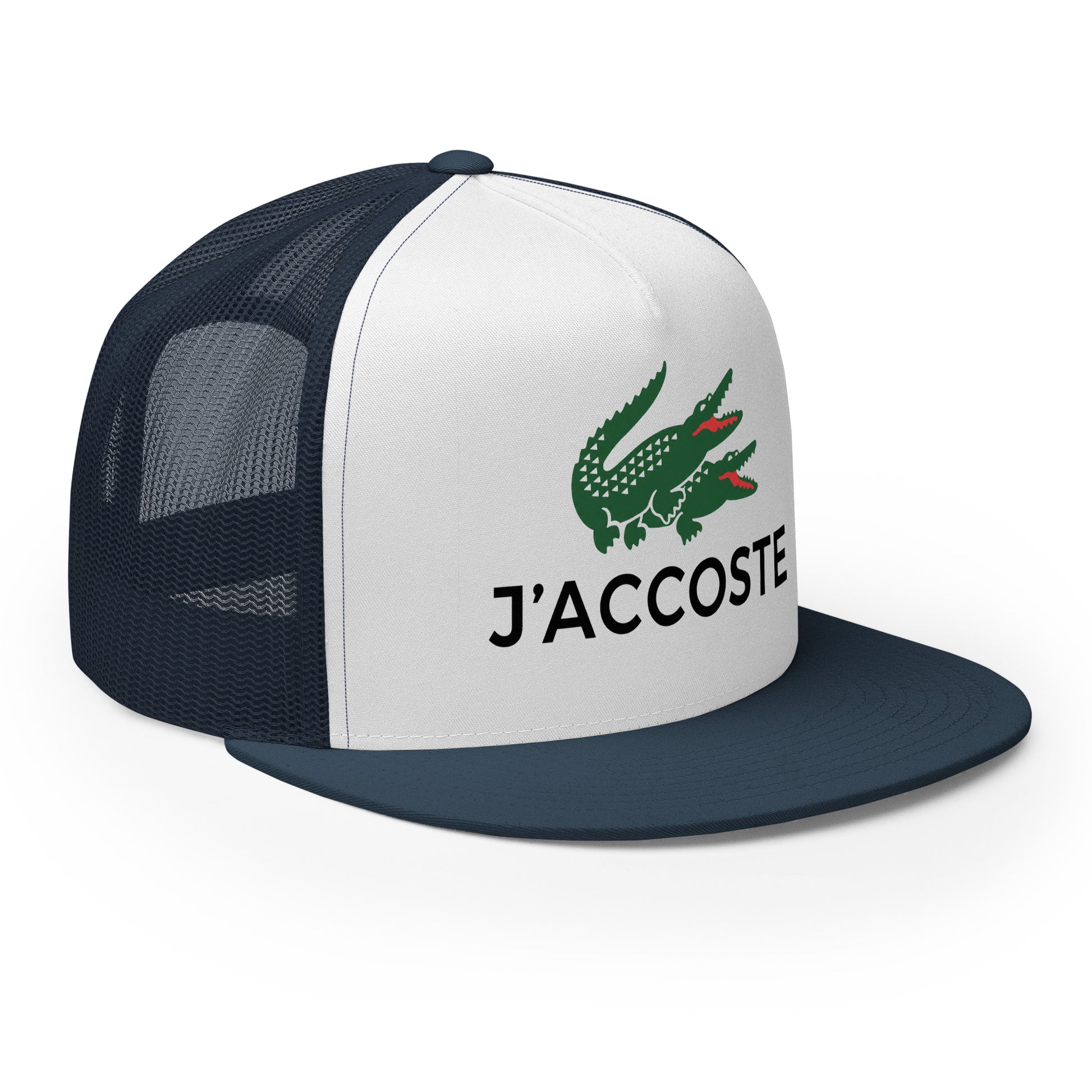 Casquette Trucker, brodée « J'accoste », vue de trois quarts, image 18