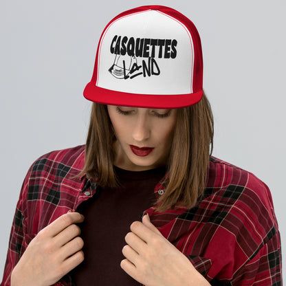 Casquette Trucker de couleur rouge "Casquettes Land"