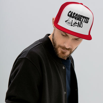 Casquette Trucker de couleur rouge "Casquettes Land"