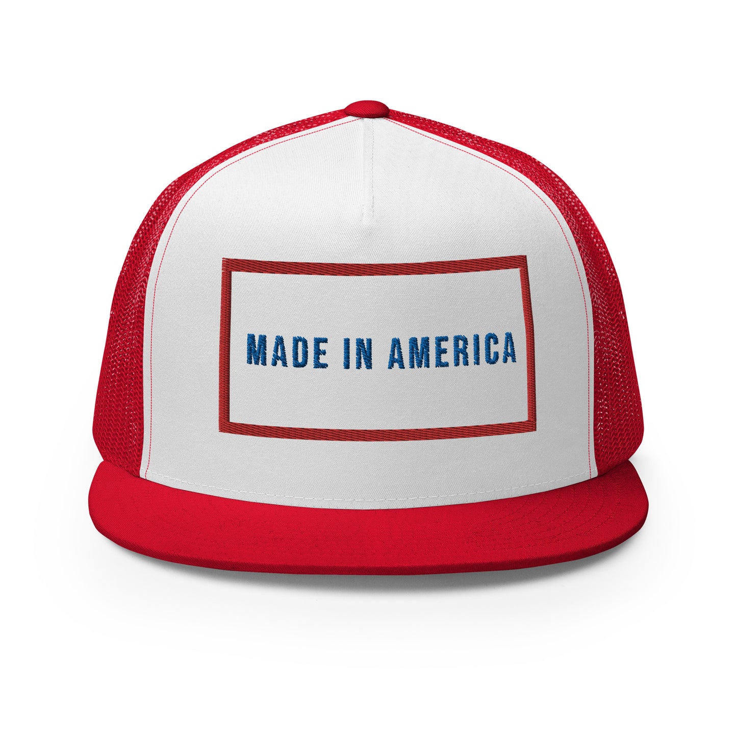 Casquette Trucker de couleur rouge "Made In America"