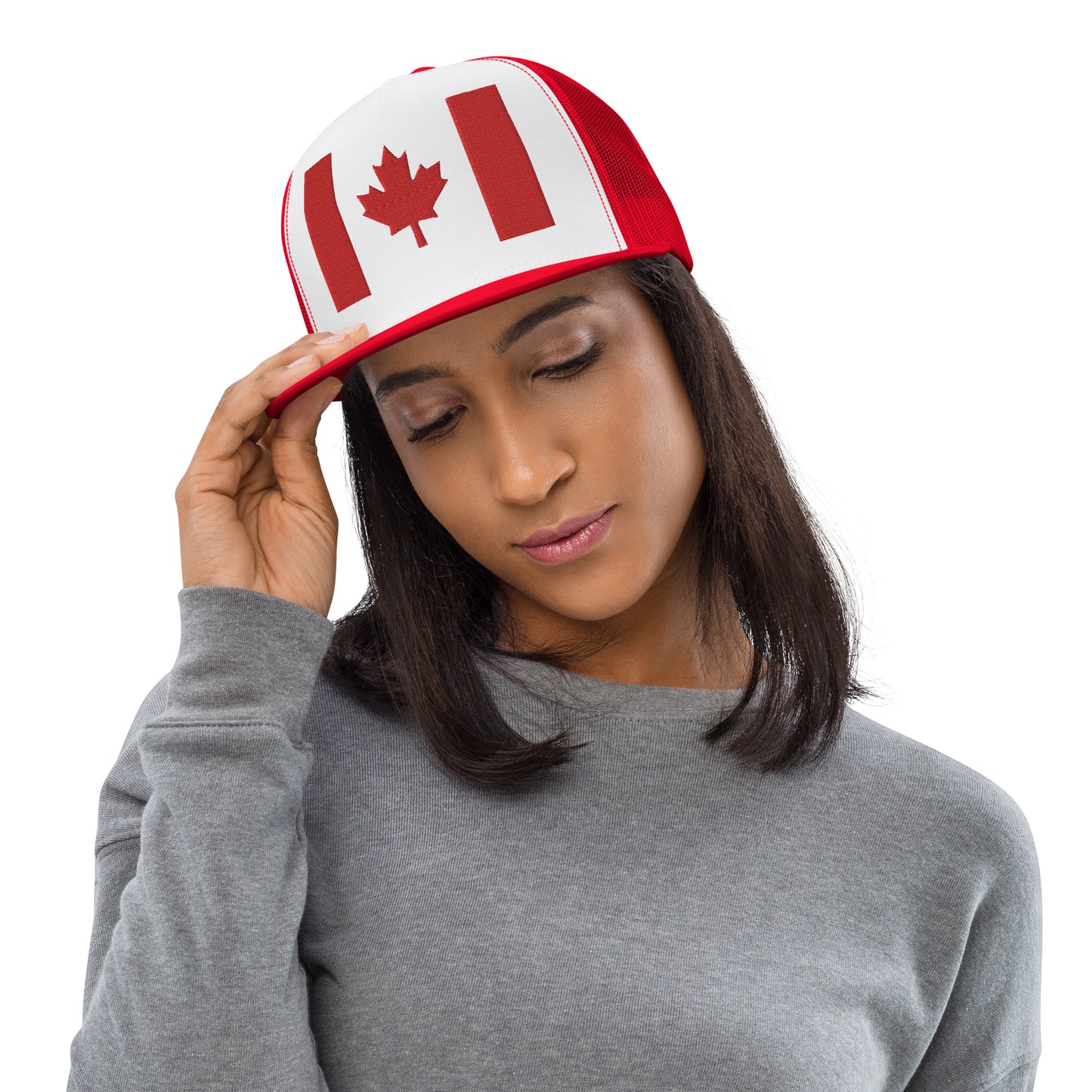 Casquette Trucker de couleur rouge "Drapeau Canada"