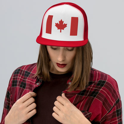 Casquette Trucker de couleur rouge "Drapeau Canada"