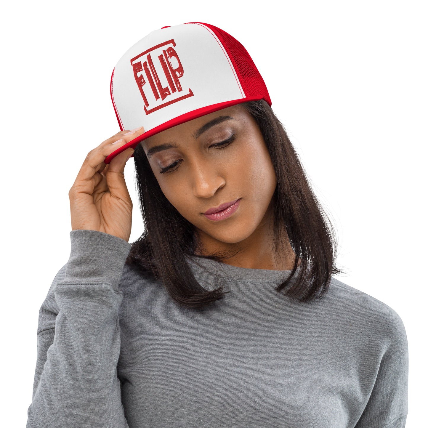 Casquette Trucker de couleur rouge "Filip"