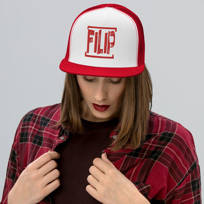 Casquette Trucker de couleur rouge "Filip"