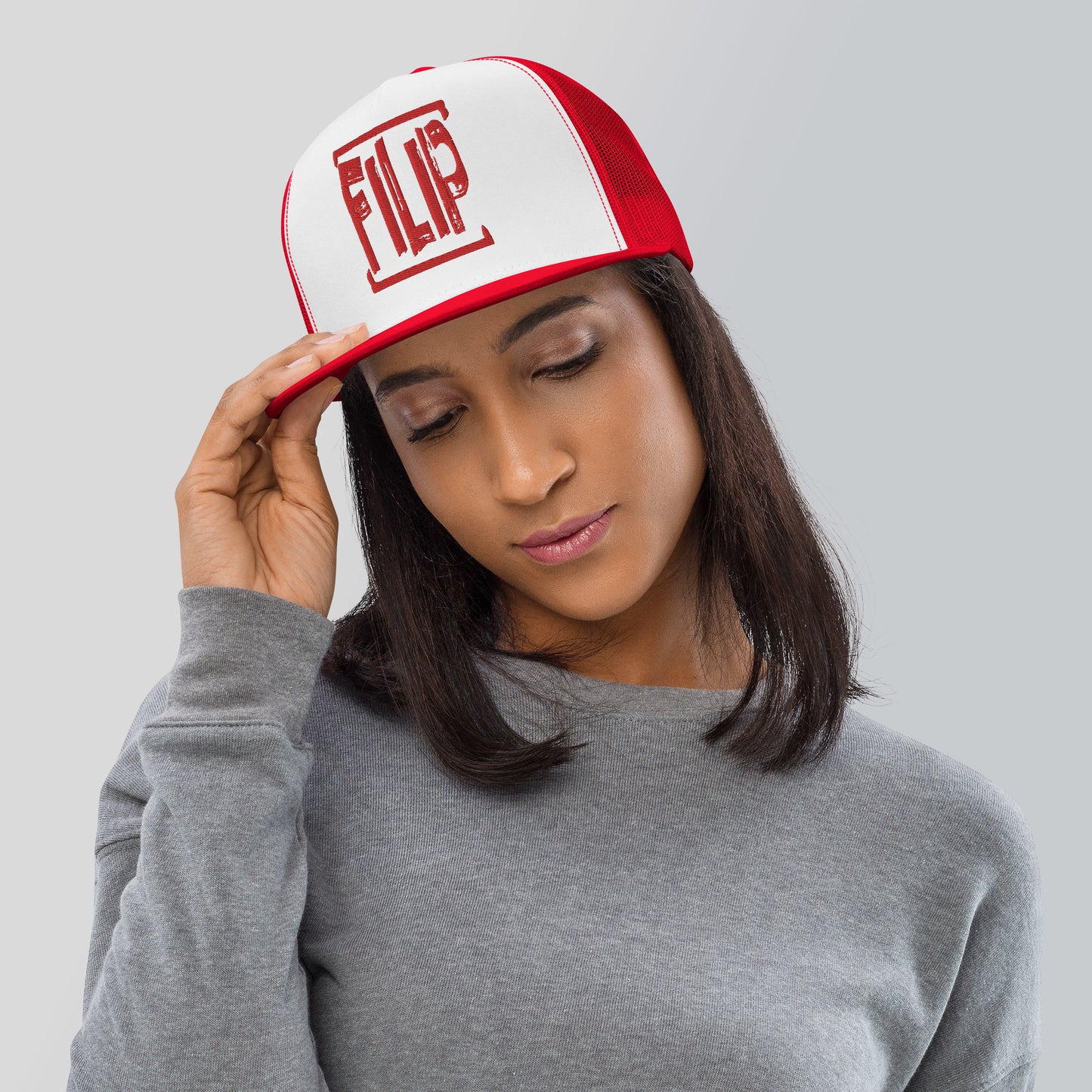 Casquette Trucker de couleur rouge "Filip"