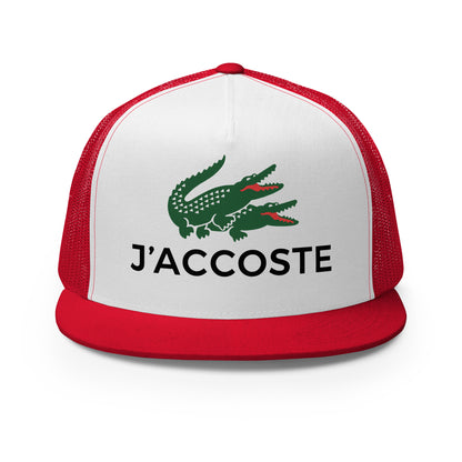 Casquette Trucker, brodée « J'accoste », vue de face, image 7