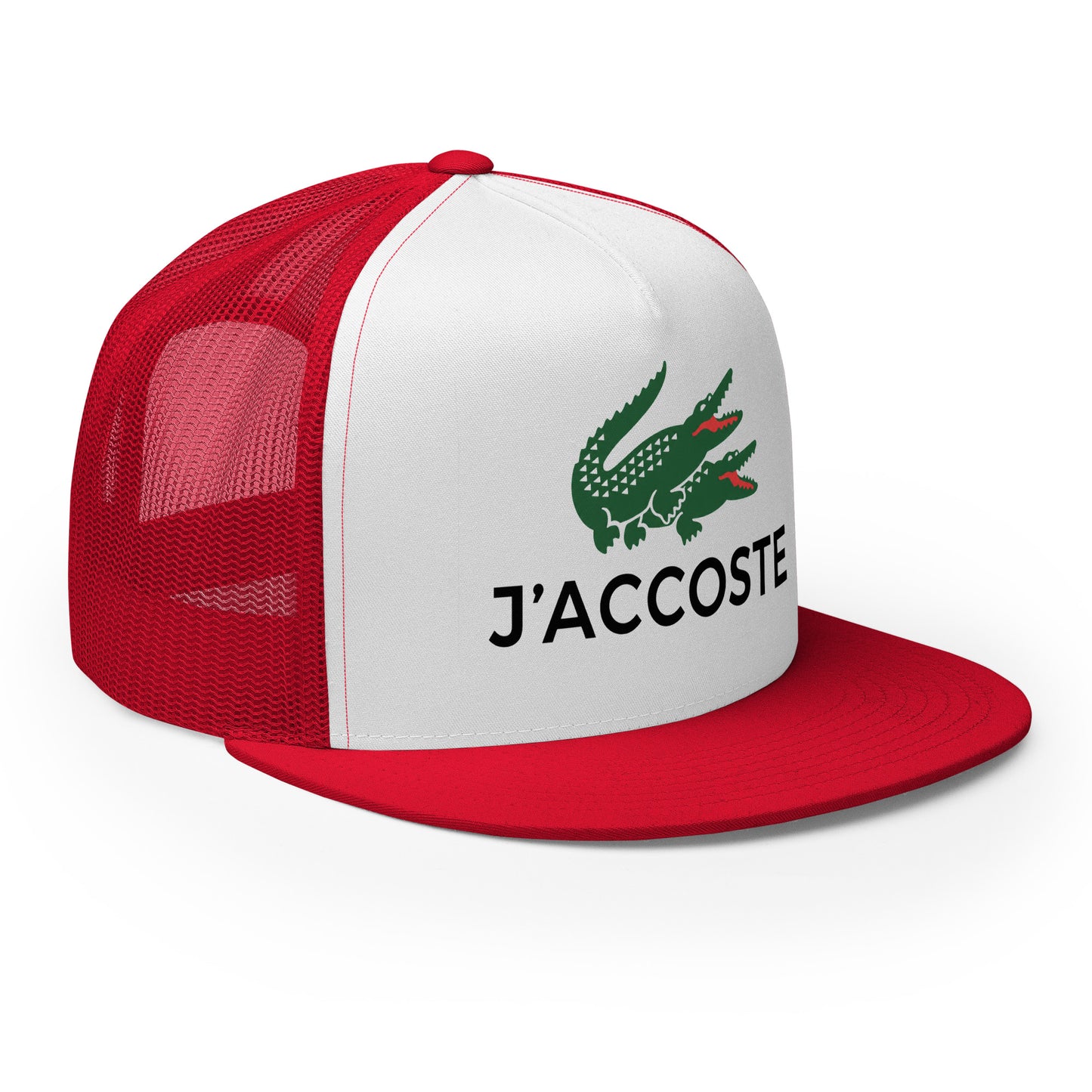 Casquette Trucker, brodée « J'accoste », vue de trois quarts, image 12
