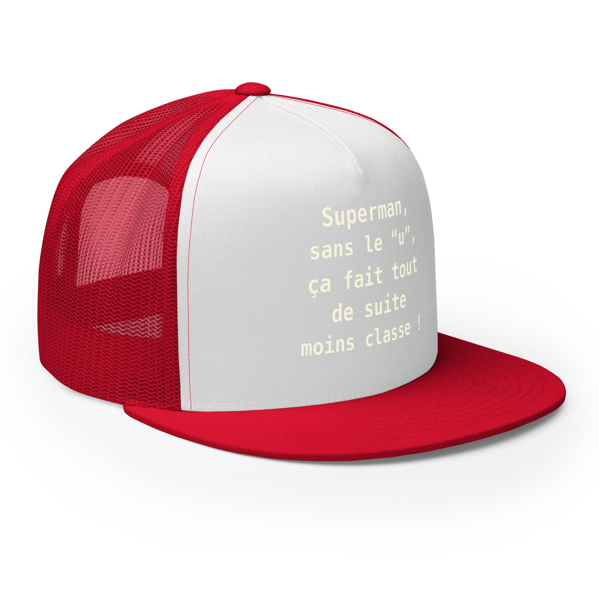 Casquette Trucker, brodée « , ça fait tout de suite moins classe ! », vue de trois quarts, image 36