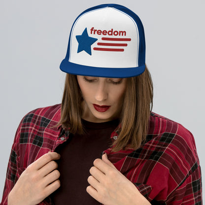 Casquette Trucker de couleur bleu "Freedom USA"