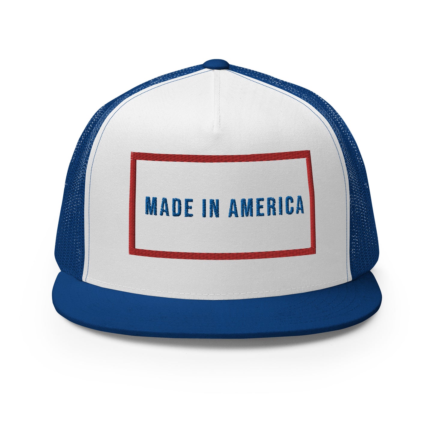 Casquette Trucker de couleur bleue "Made In America"