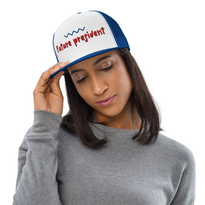 Casquette Trucker de couleur bleue "Future President"