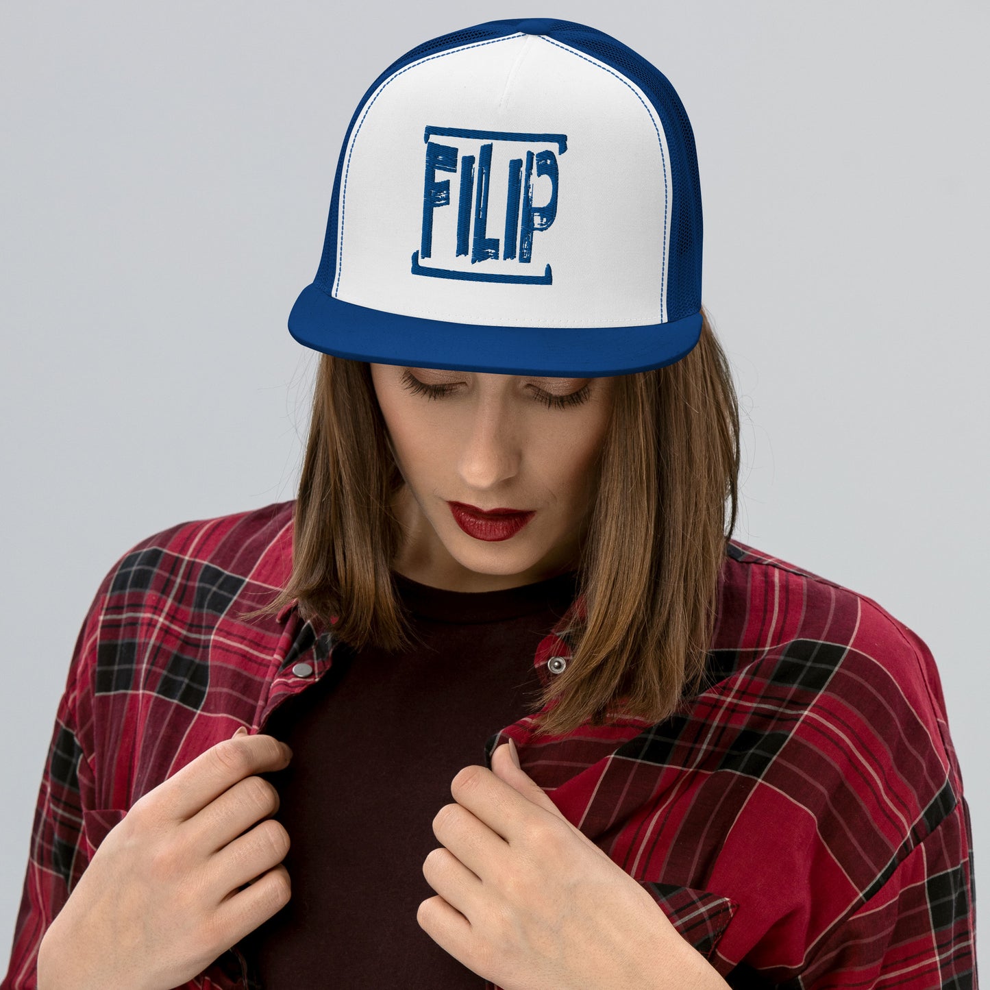 Casquette Trucker de couleur bleue "Filip"