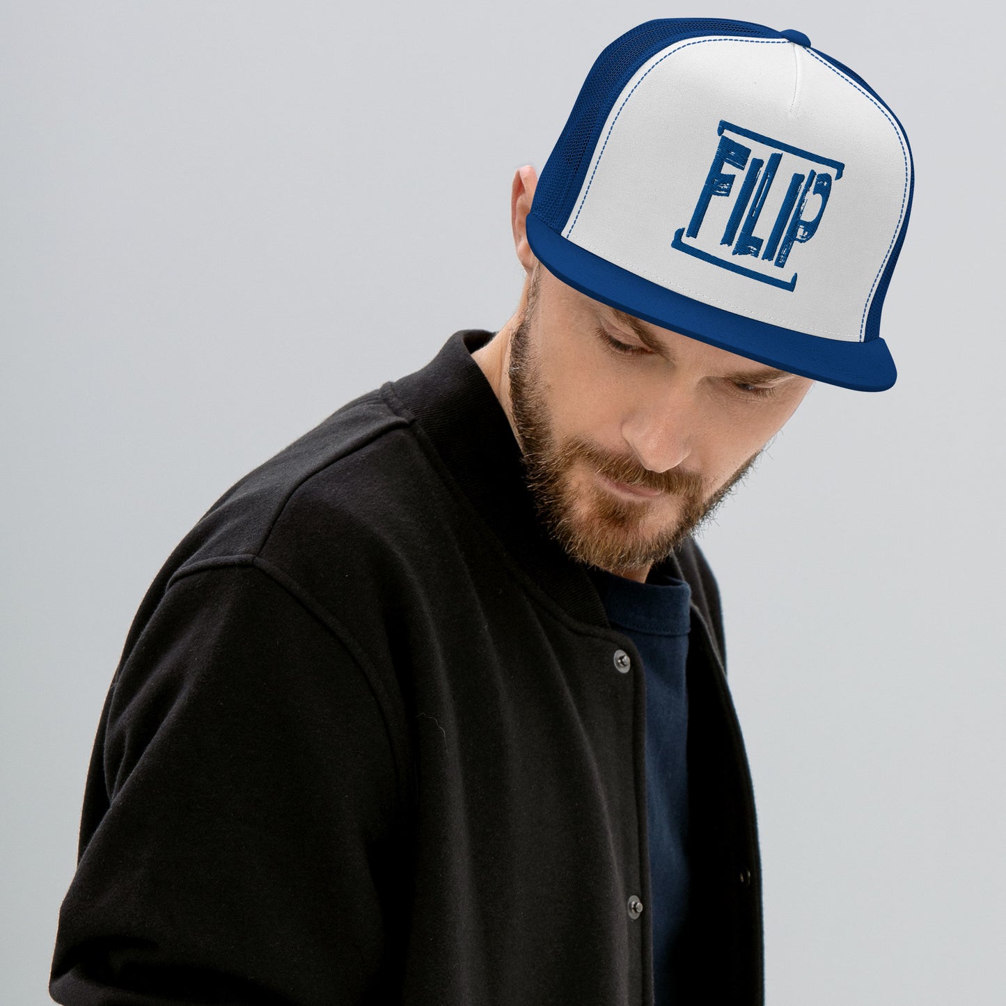 Casquette Trucker de couleur bleue "Filip"