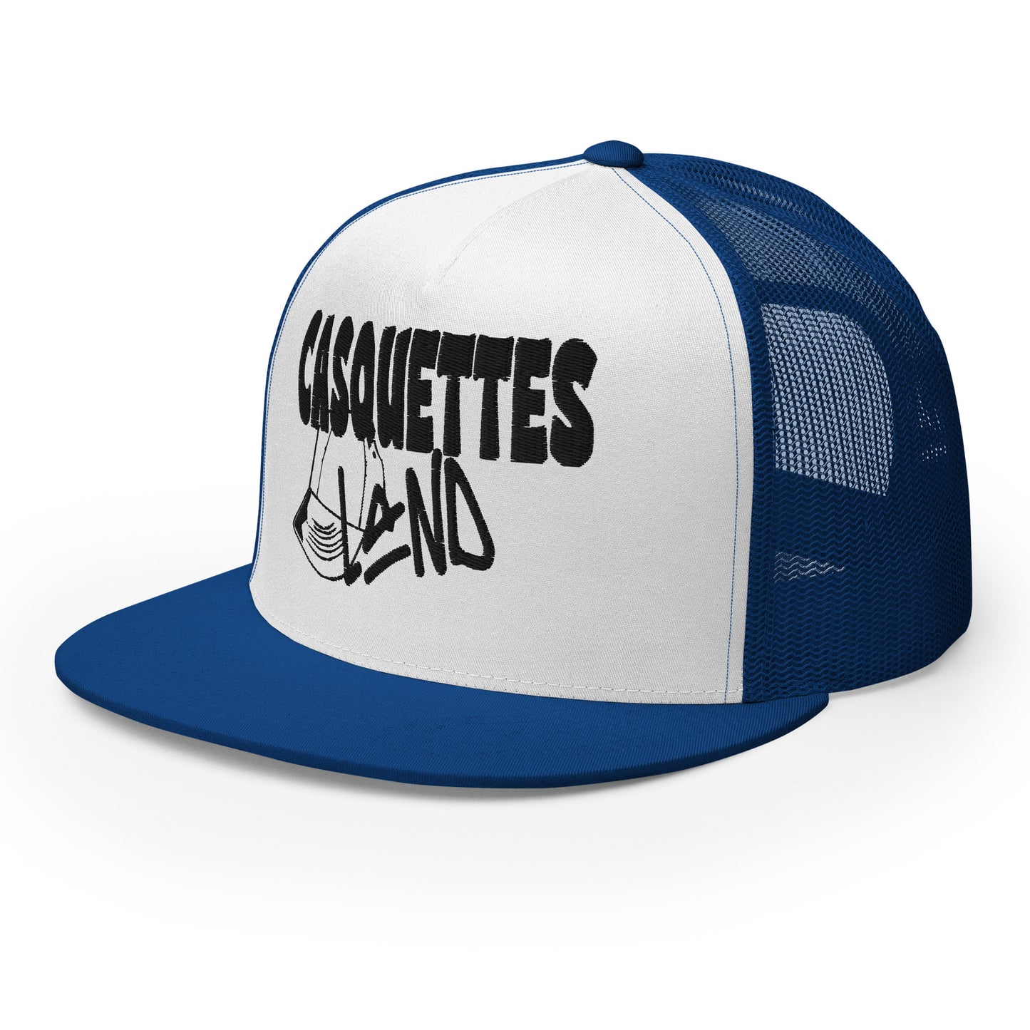 Casquette Trucker de couleur bleu "Casquettes Land"