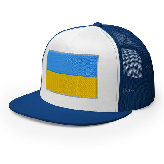 Casquette Trucker de couleur bleue "Drapeau Ukraine"