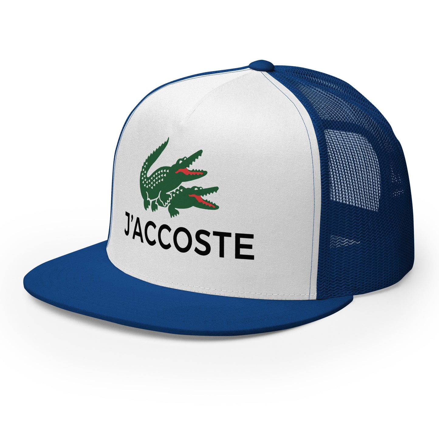 Casquette Trucker, brodée « J'accoste », vue de trois quarts, image 22
