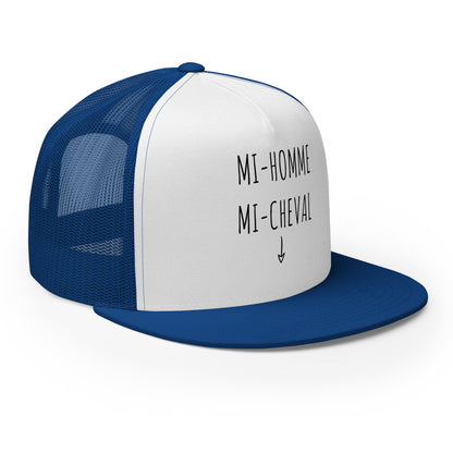 Casquette Trucker, brodée « Mi-Homme / Mi-Cheval », vue de trois quarts, image 24