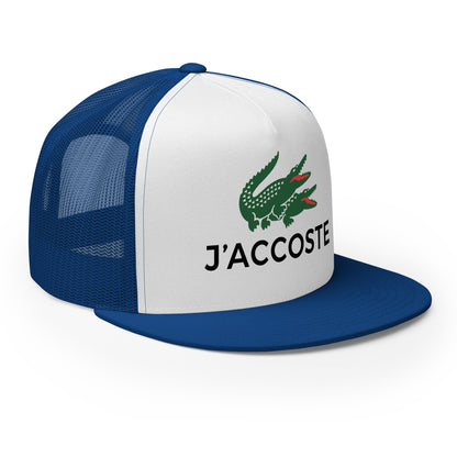 Casquette Trucker, brodée « J'accoste », vue de trois quarts, image 24