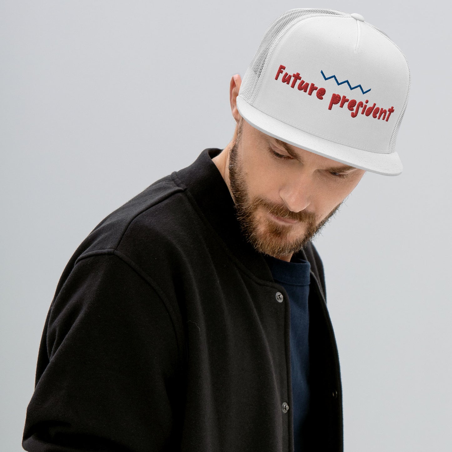 Casquette Trucker de couleur blanche "Future President"