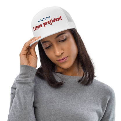 Casquette Trucker de couleur blanche "Future President"