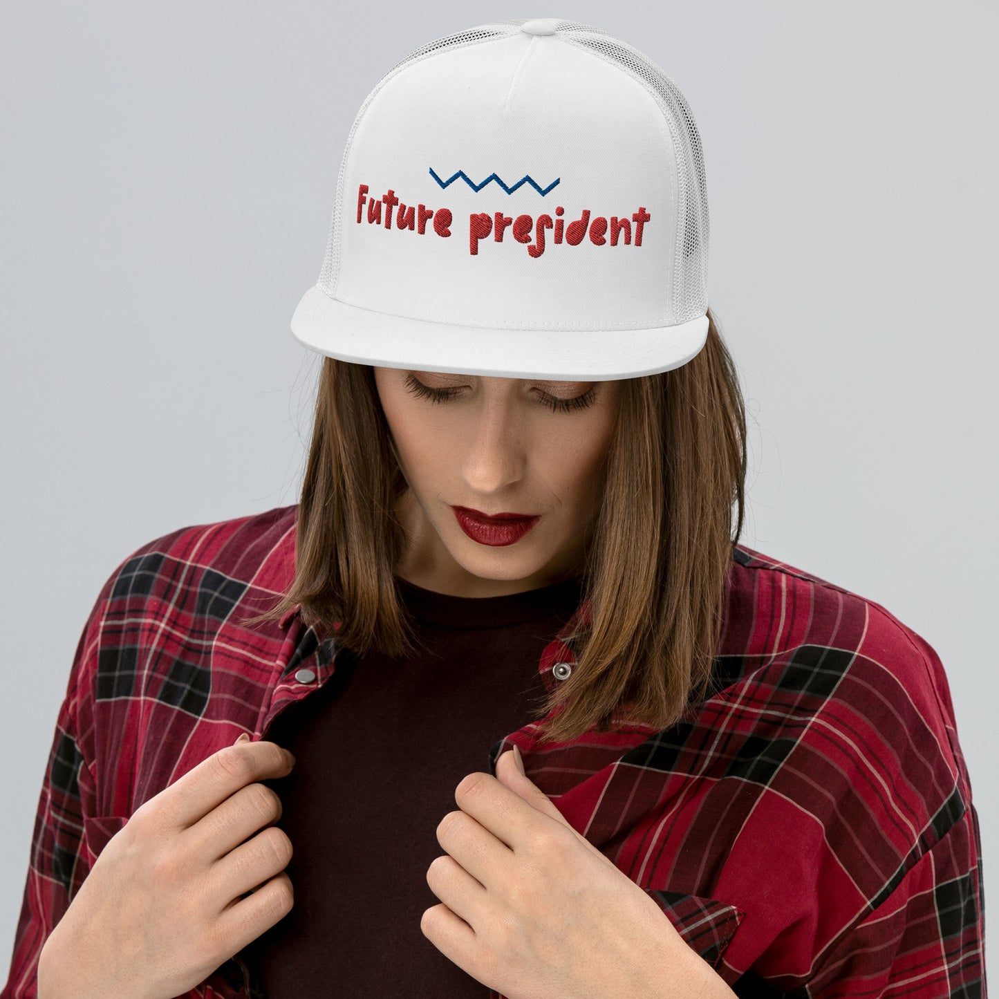 Casquette Trucker de couleur blanche "Future President"