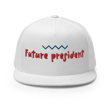 Casquette Trucker de couleur blanche "Future President"