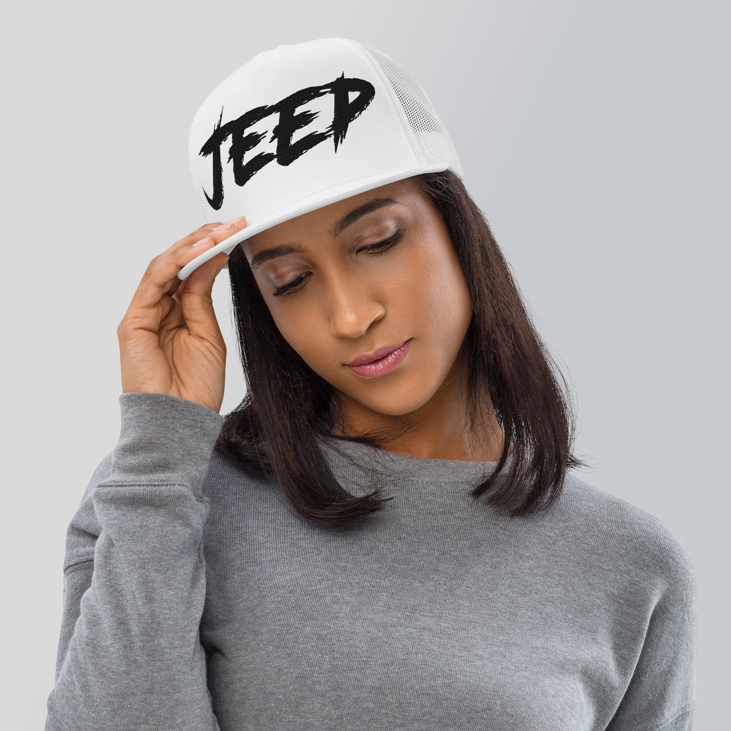 Casquette Trucker de couleur blanche "Jeep"