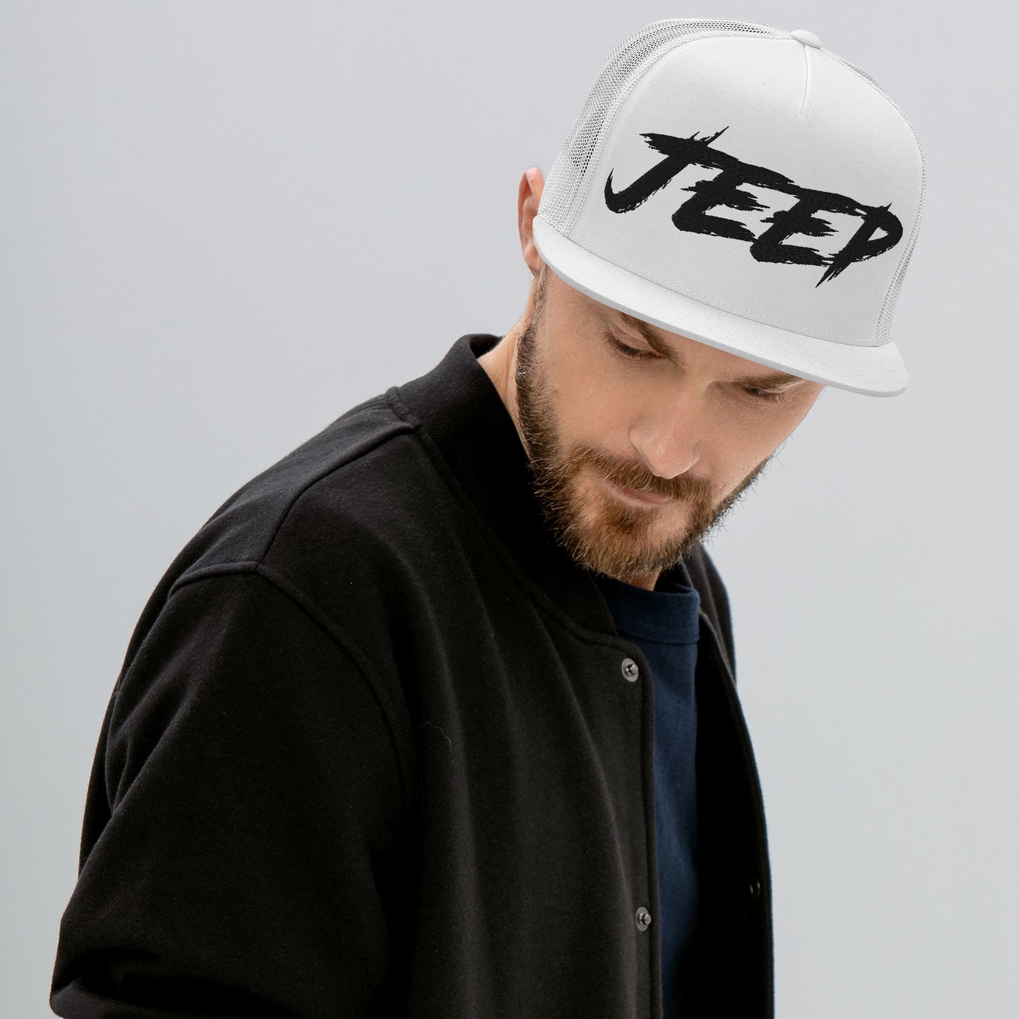 Casquette Trucker de couleur blanche "Jeep"