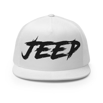 Casquette Trucker de couleur blanche "Jeep"