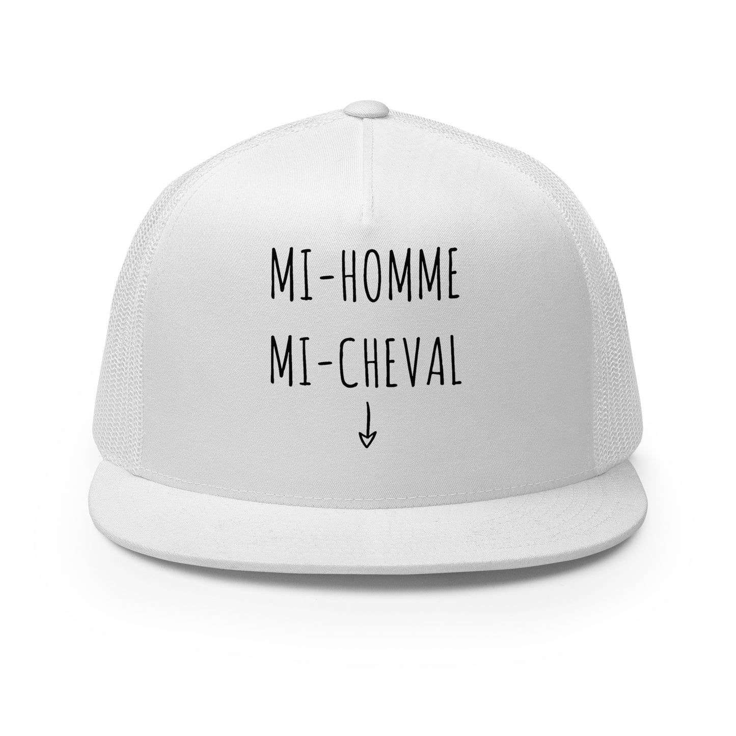 Casquette Trucker, brodée « Mi-Homme / Mi-Cheval », vue de face, image 31