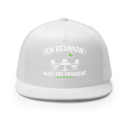 Casquette Trucker, brodée « En réunion mais pas vraiment », vue de face, image 9